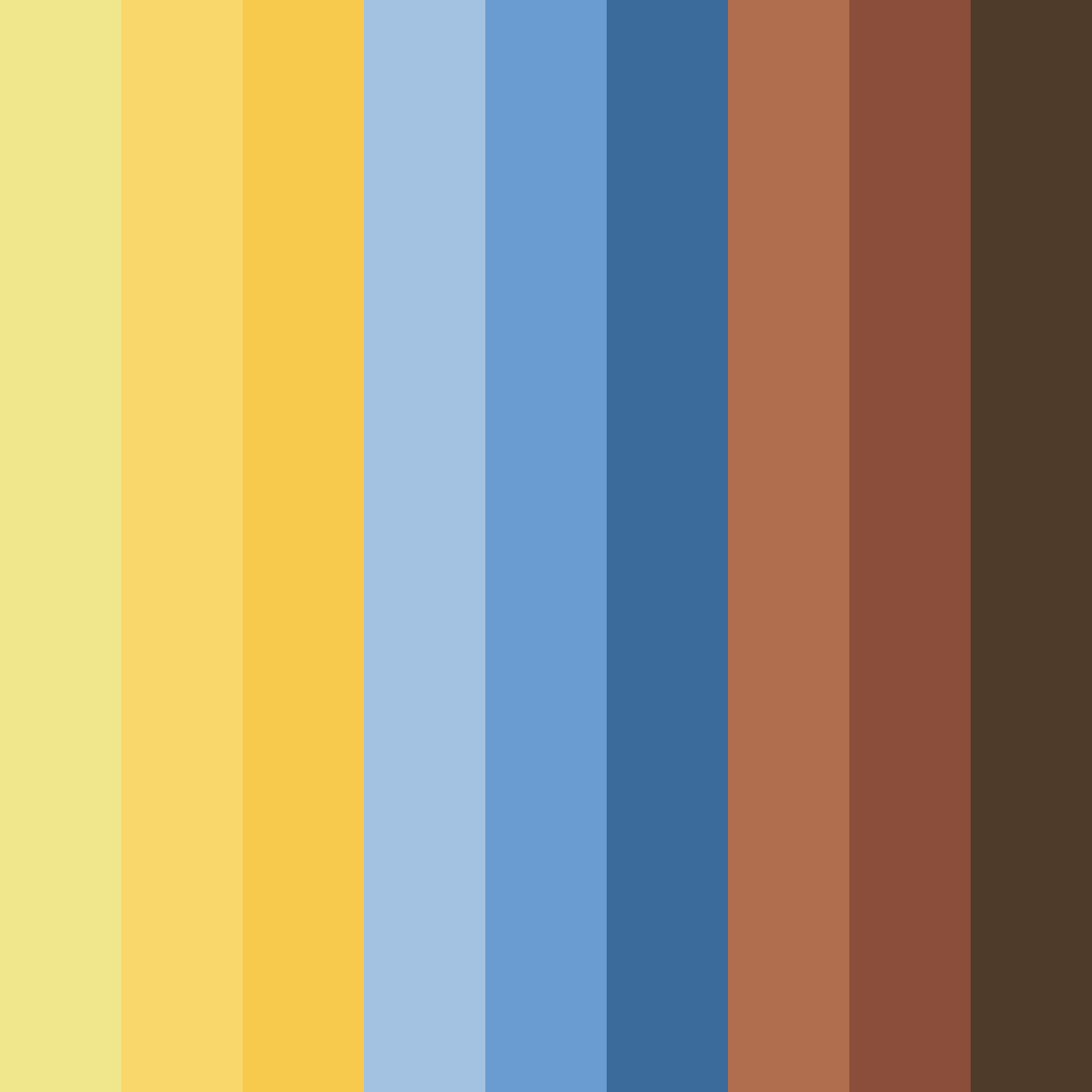 Download sunlit forest stream color palette PNG image (square)