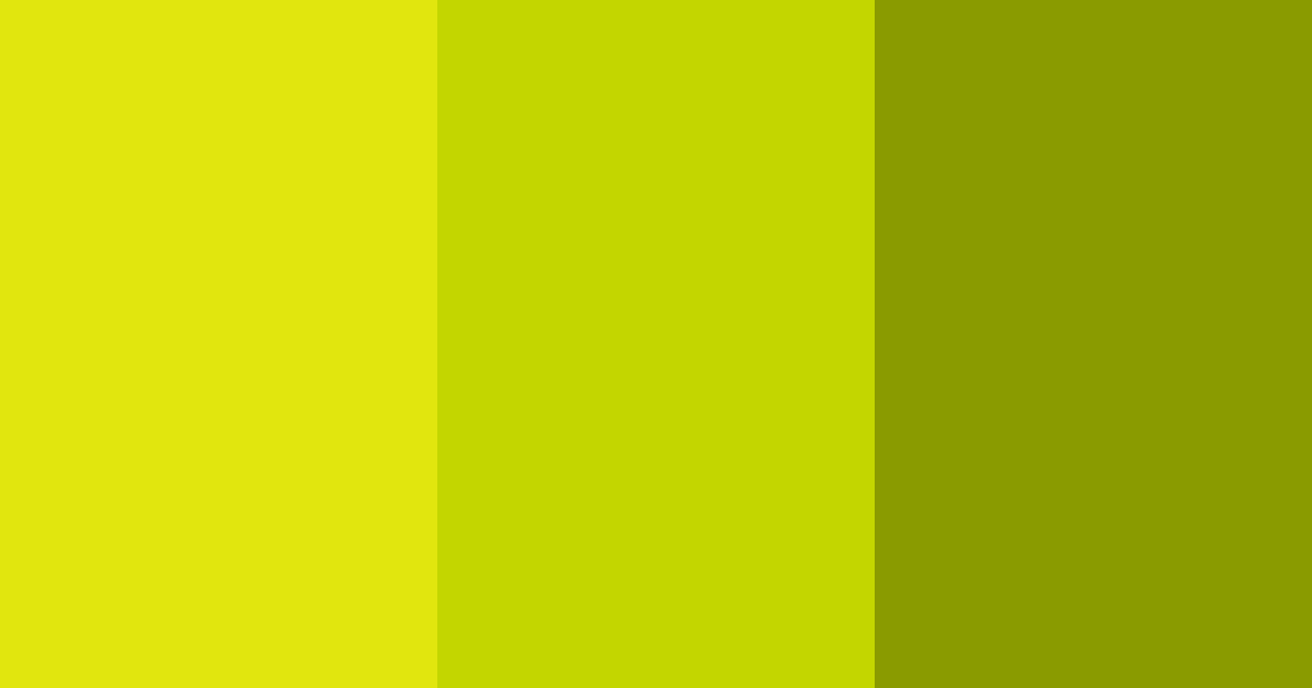 Download lime yellow shades color palette PNG image (landscape)