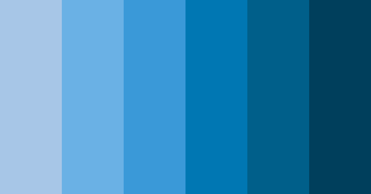 Download coastal blue shades color palette PNG image (landscape)