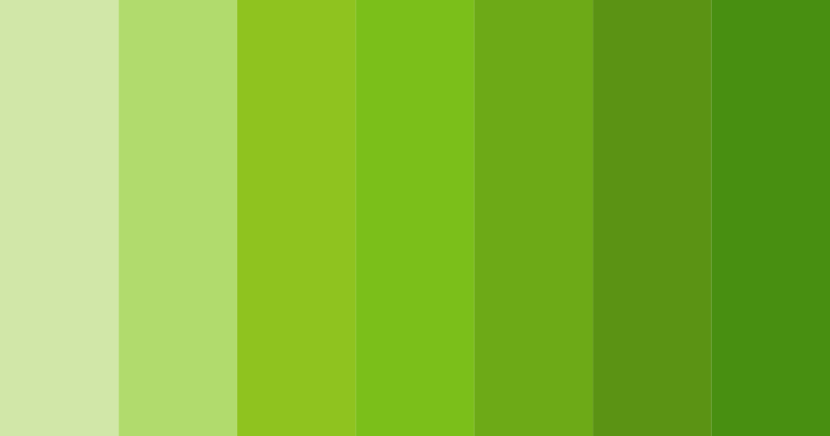 Download shades of green color palette PNG image (landscape)