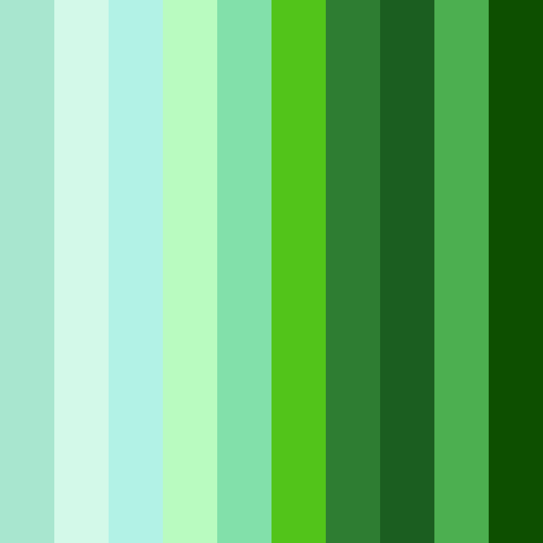 Download emerald space color palette PNG image (square)