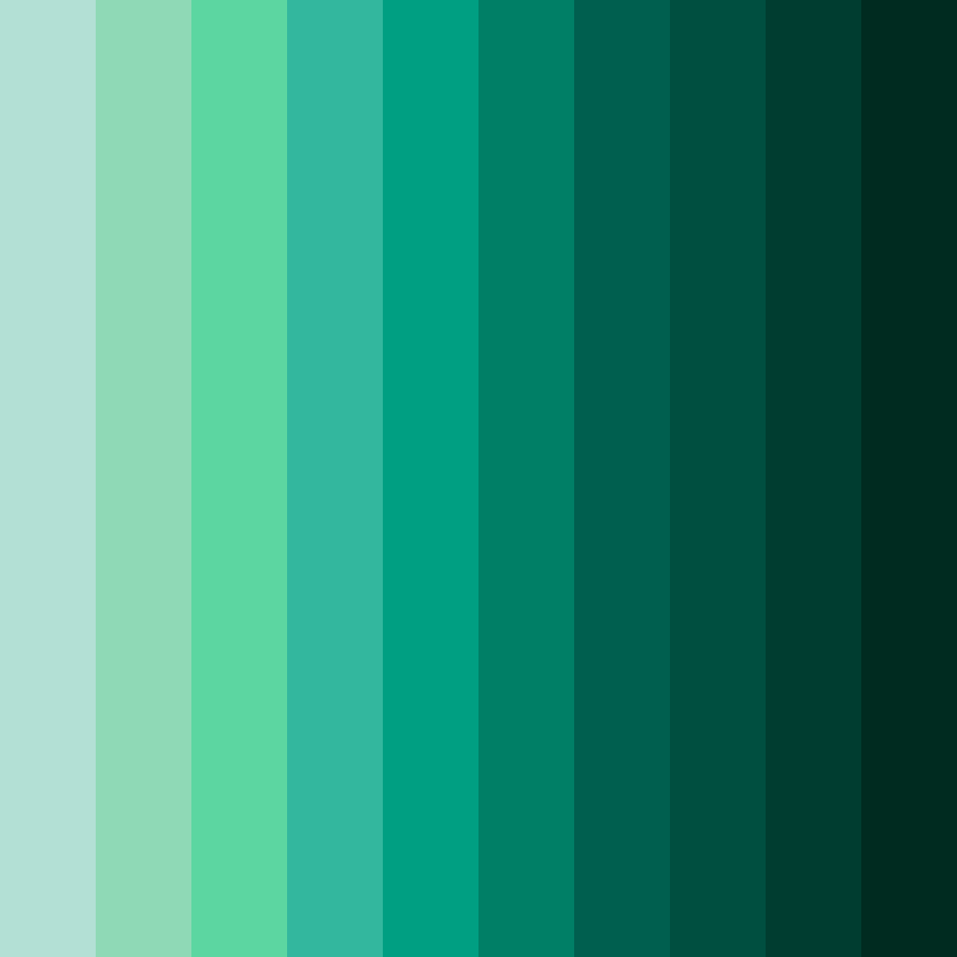 Download emerald sky color palette PNG image (square)