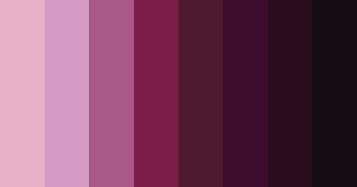 Download shades of plum color palette PNG image (landscape)