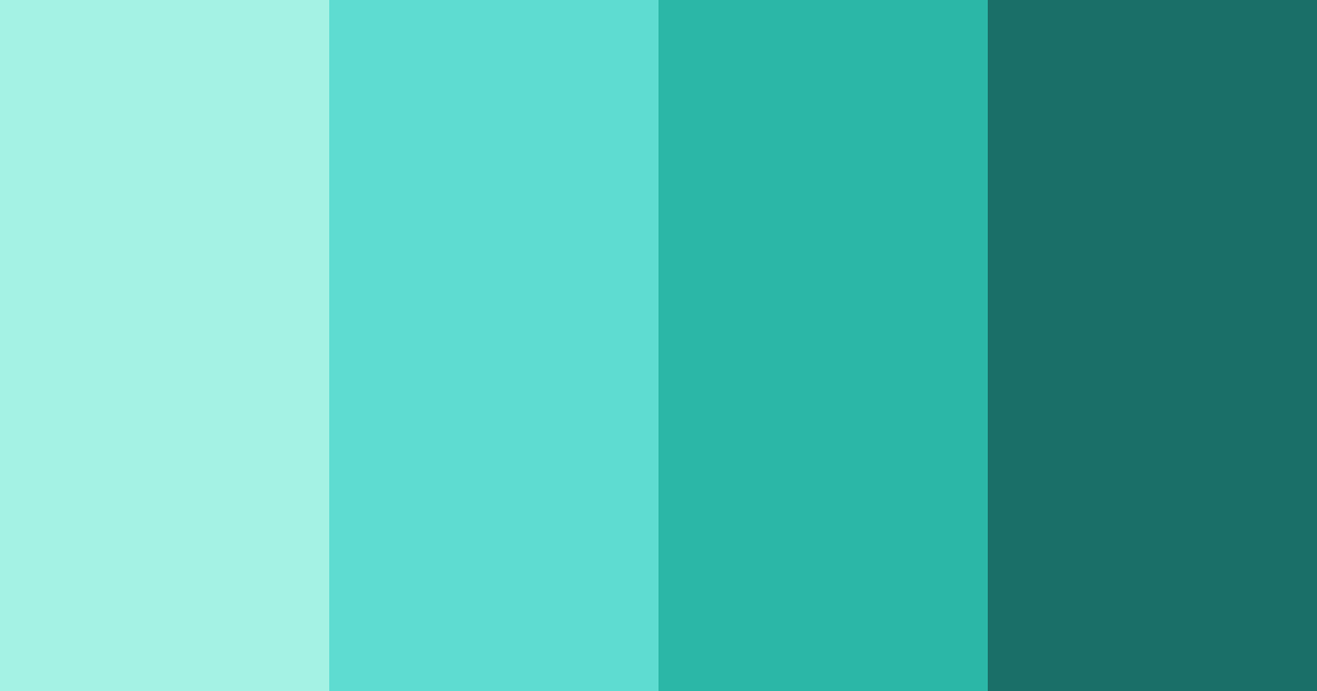 Download teal dreams color palette PNG image (landscape)