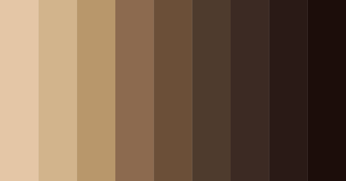 Download earthy brown shadows color palette PNG image (landscape)