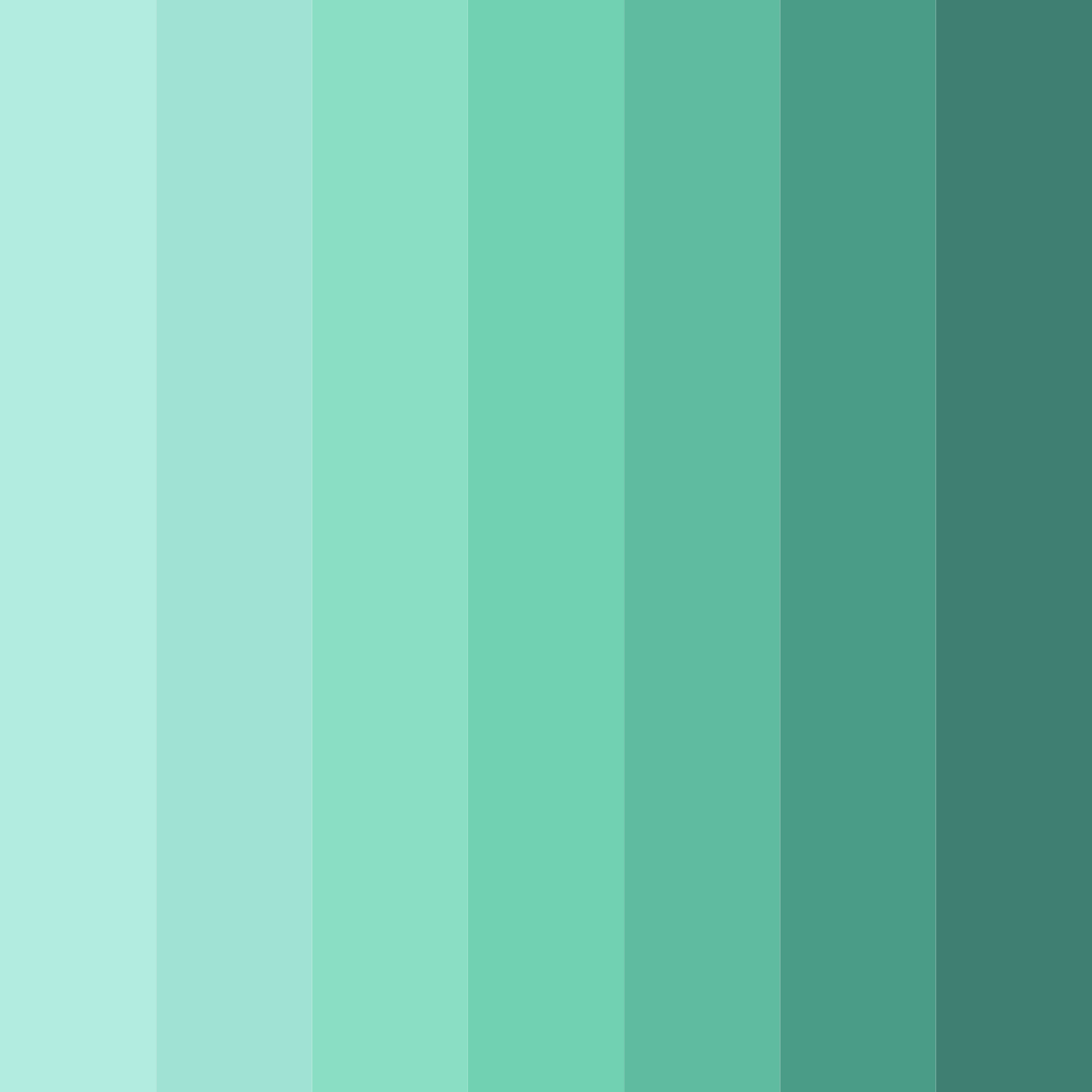 Download teal ocean color palette PNG image (square)