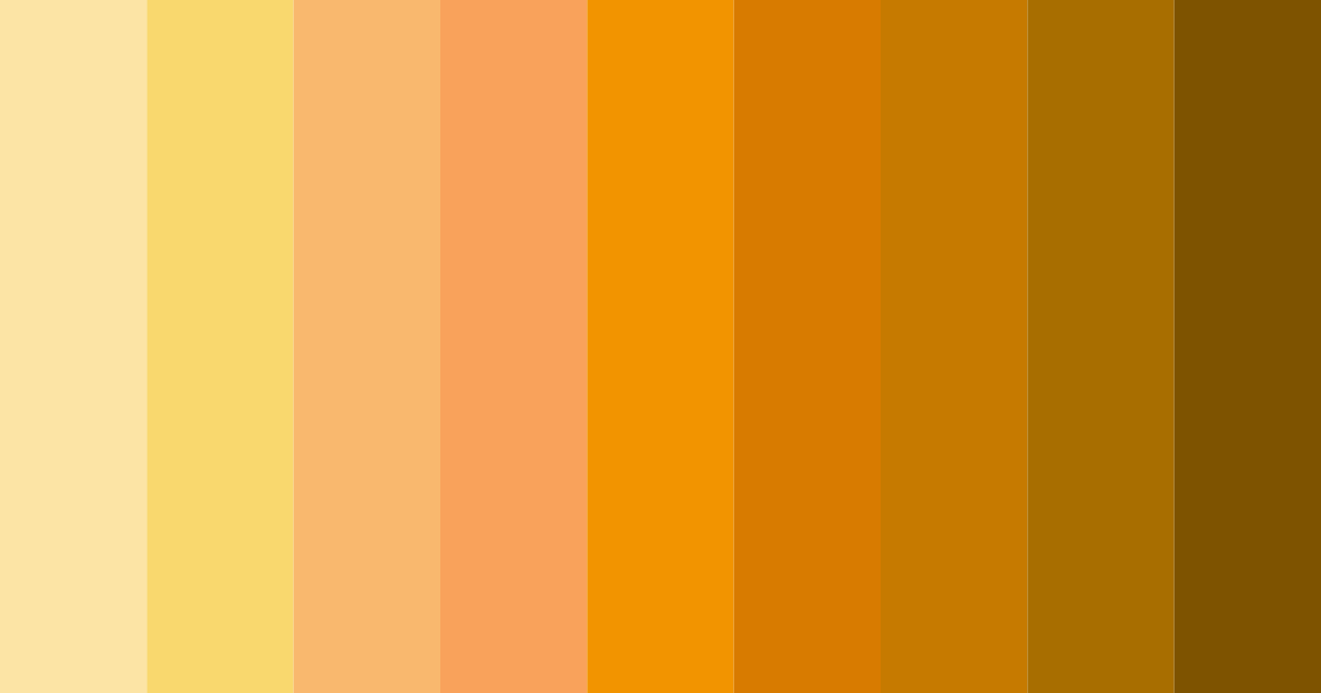 Download golden shades color palette PNG image (landscape)