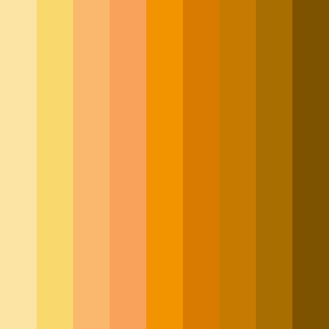 Download golden shades color palette PNG image (square)