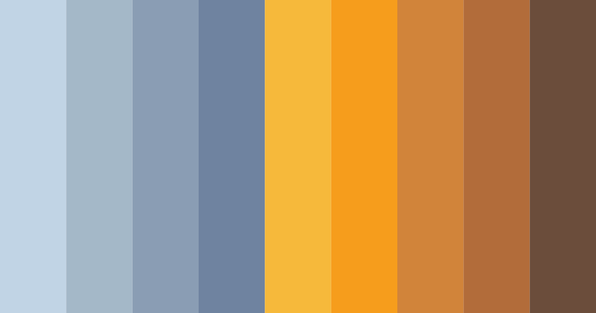 Download blue gray orange color palette PNG image (landscape)