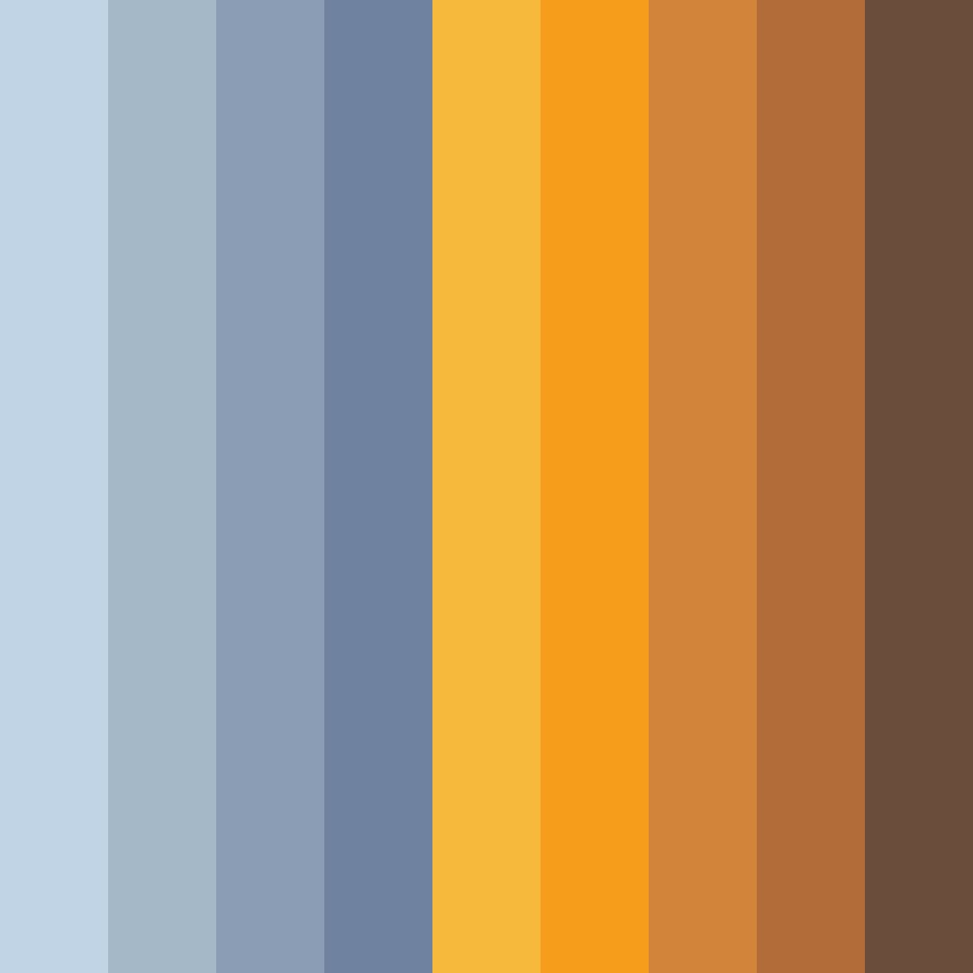 Download blue gray orange color palette PNG image (square)