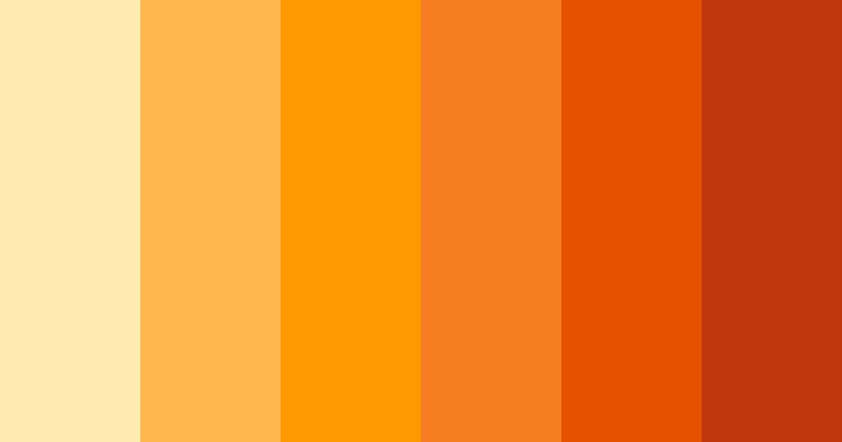 Download tangerine dreams color palette PNG image (landscape)