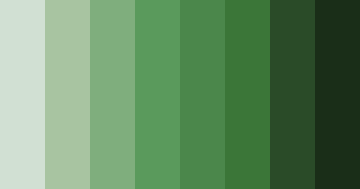 Download shades of olive green color palette PNG image (landscape)