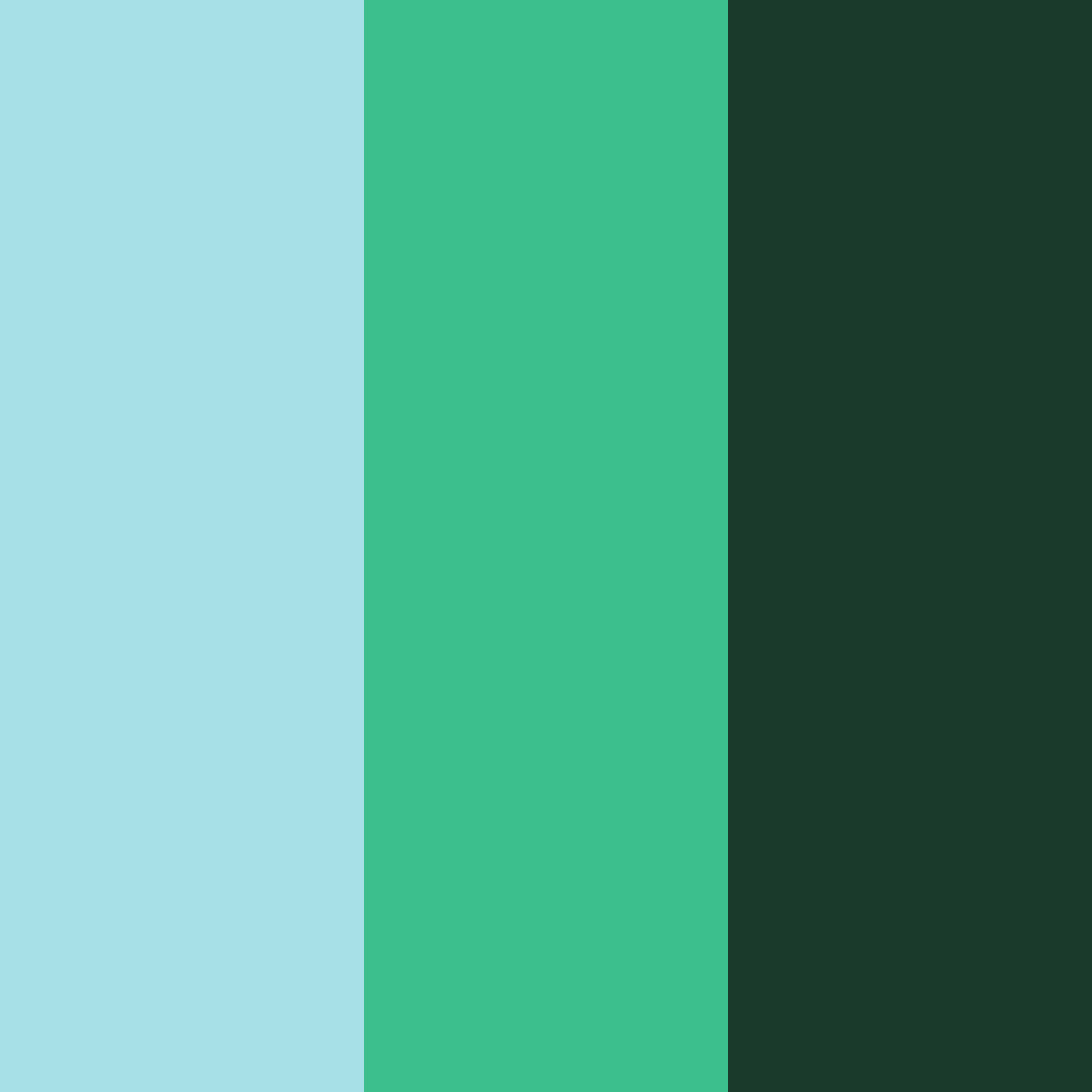 Download teal jungle color palette PNG image (square)
