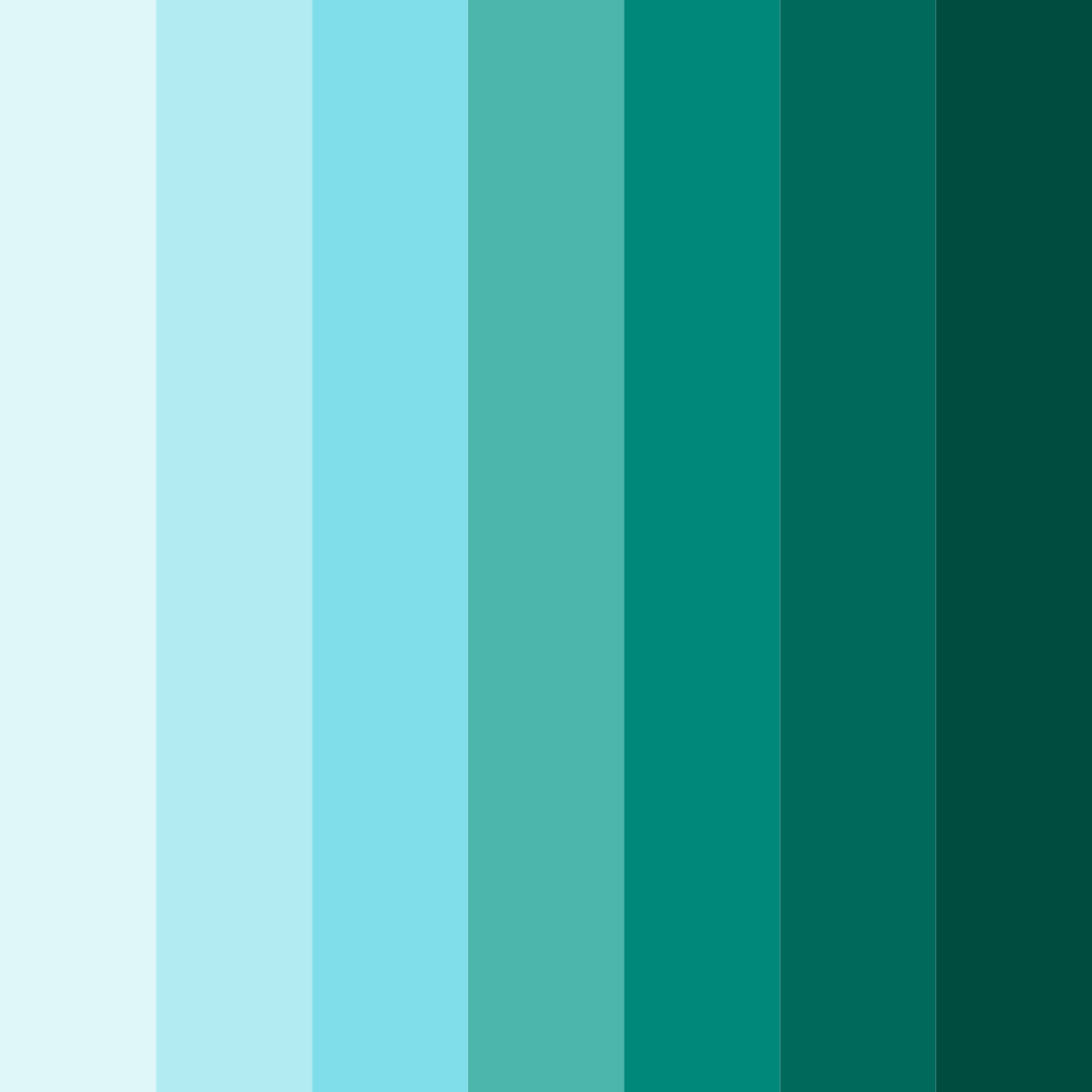 Download tropical serenity color palette PNG image (square)