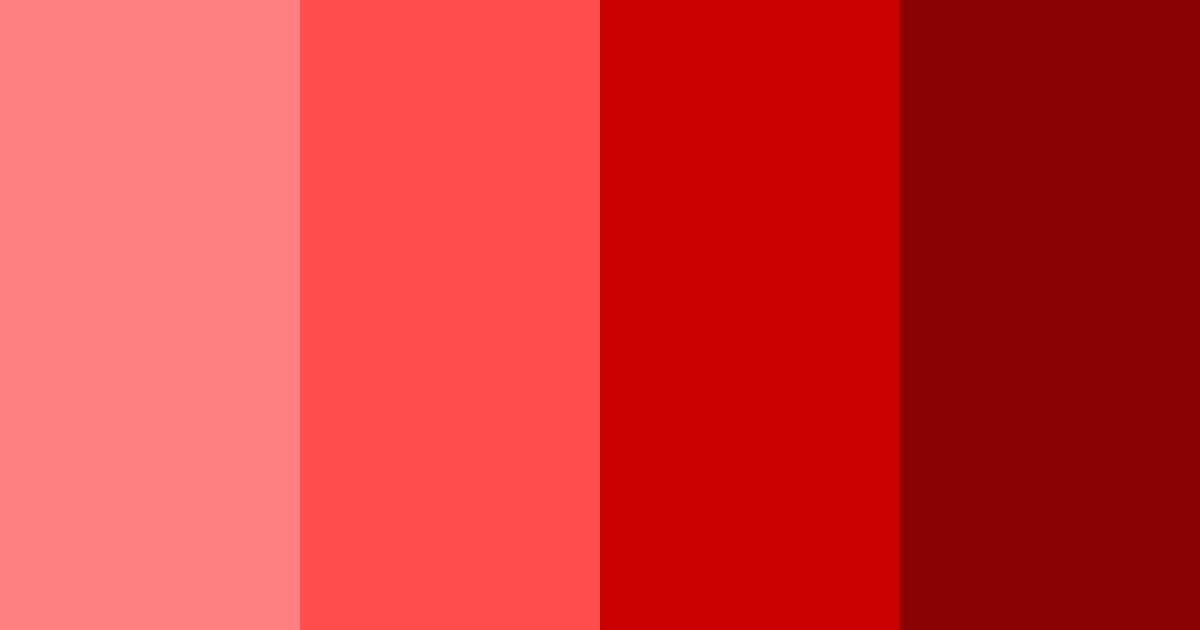 Download vibrant red color palette PNG image (landscape)