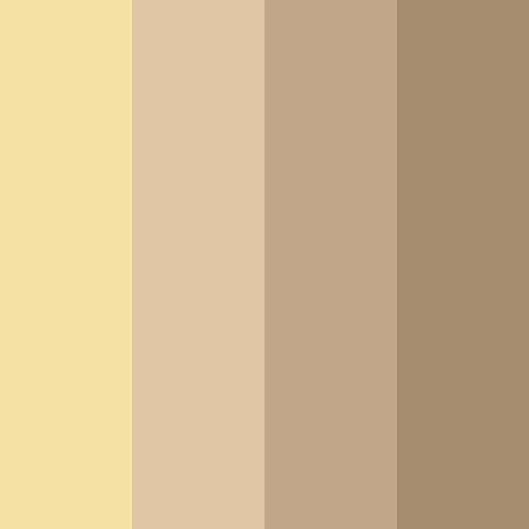 Download soft yellow beige color palette PNG image (square)