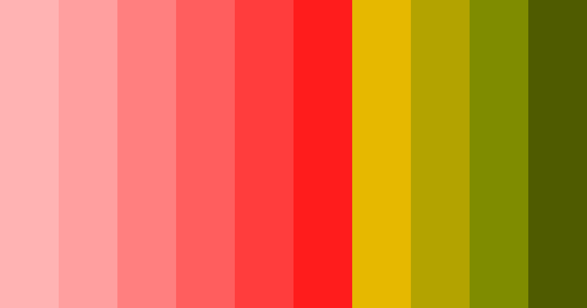 Download red and yellow rainbow color palette PNG image (landscape)