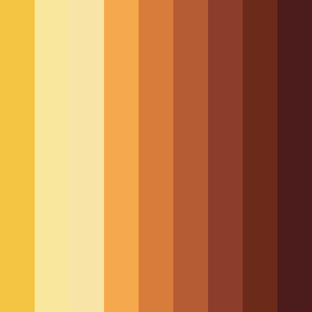 Download brave orange color palette PNG image (square)