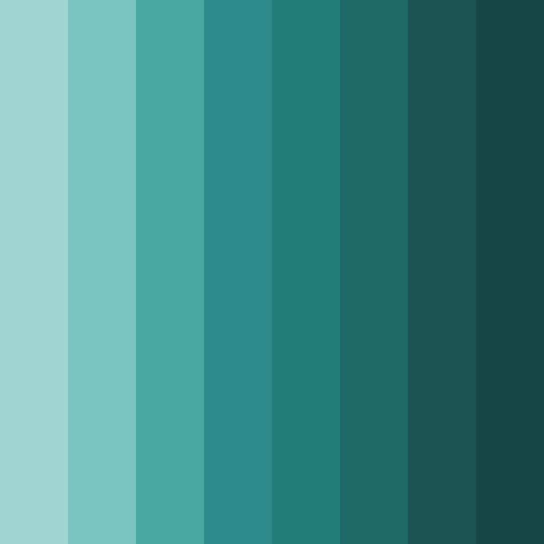Download teal tranquility color palette PNG image (square)