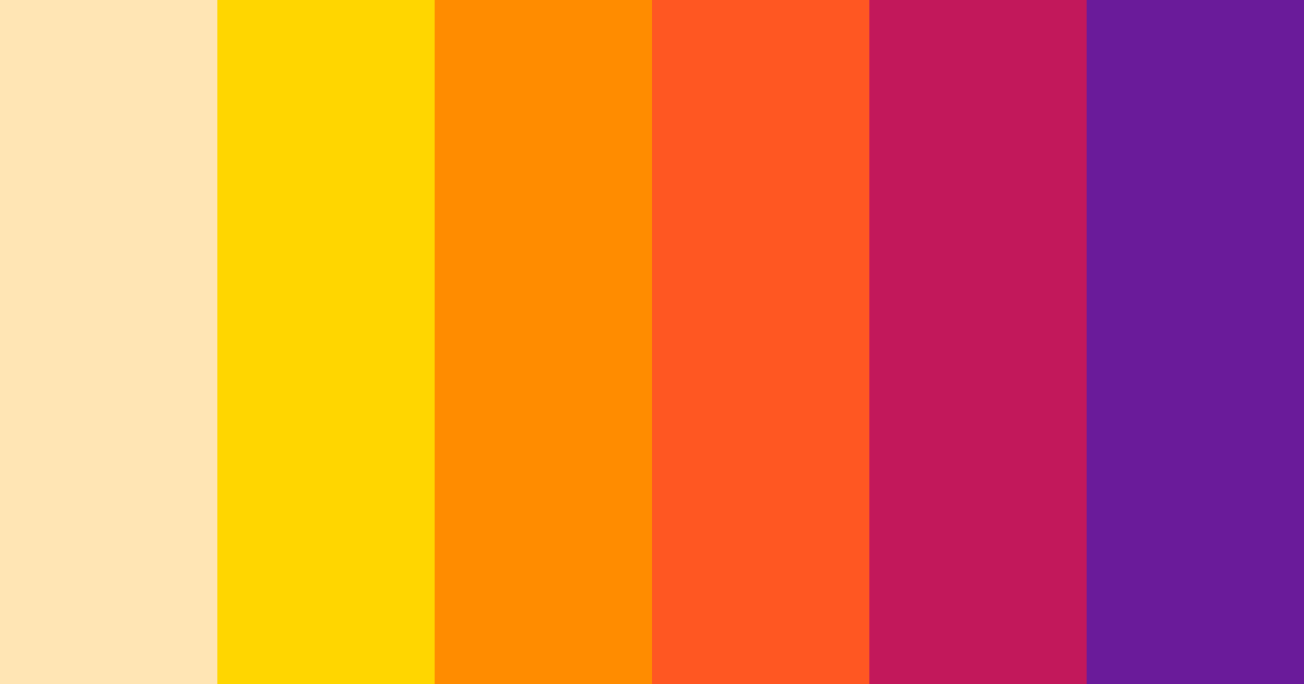Download sunset shades color palette PNG image (landscape)