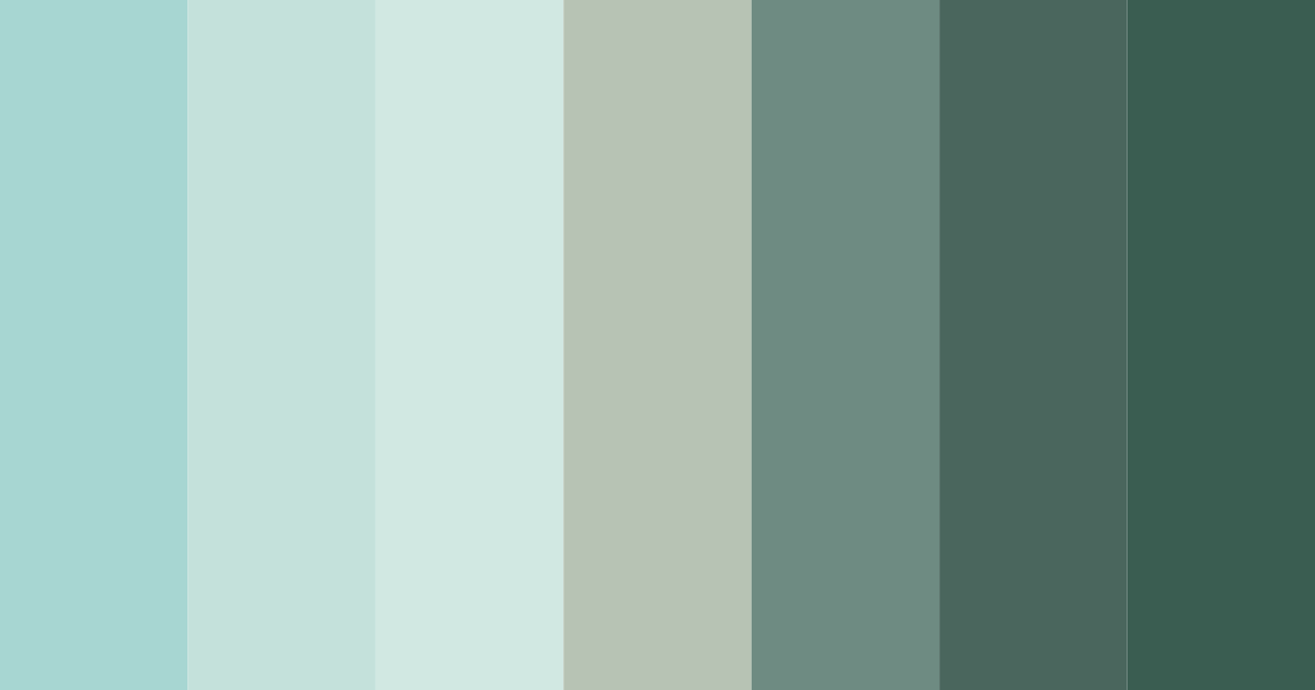 Download emerald tranquility color palette PNG image (landscape)