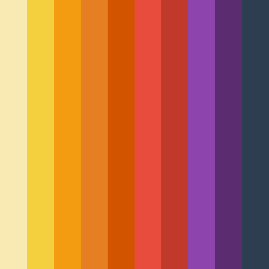Download autumn sunset serenade color palette PNG image (square)