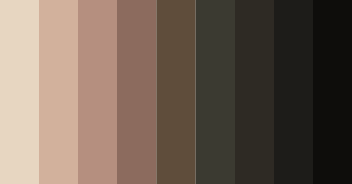 Download brown coffee color palette PNG image (landscape)