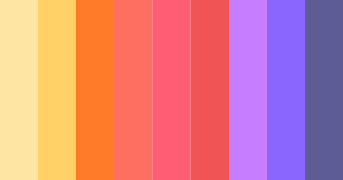 Download sunset soirée color palette PNG image (landscape)