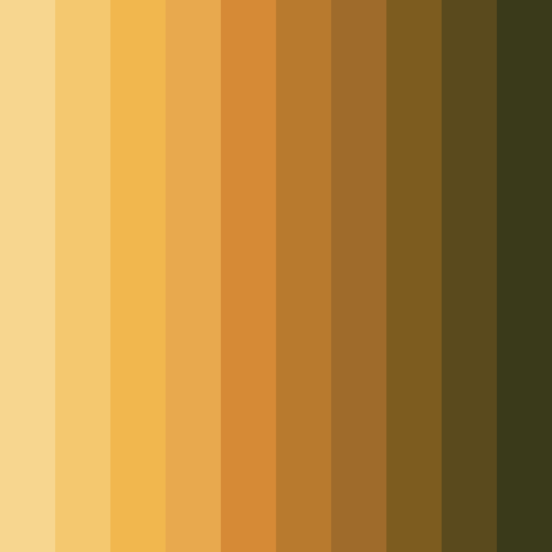 Download golden lion color palette PNG image (square)