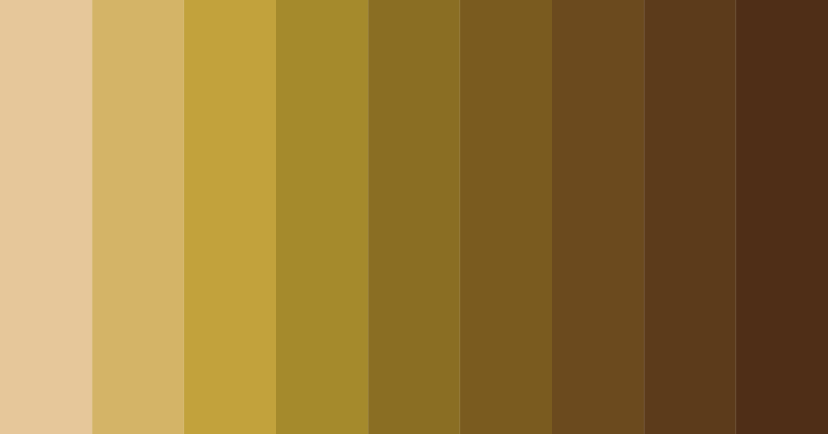 Download brown gold shades color palette PNG image (landscape)