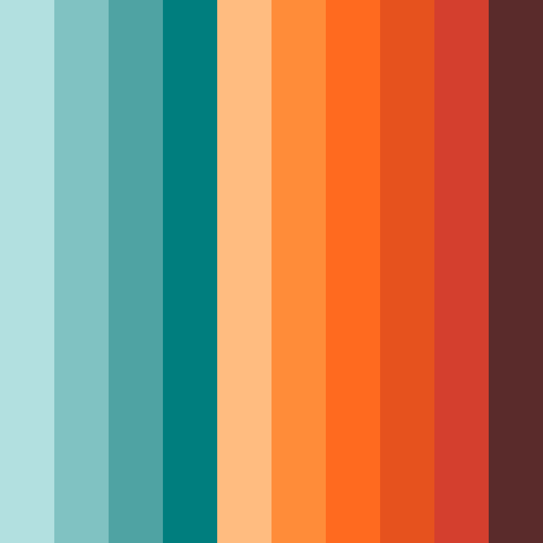 Download tropical twilight color palette PNG image (square)