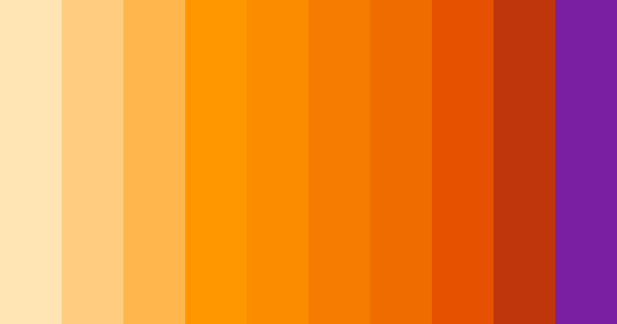 Download vibrant orange color palette PNG image (landscape)