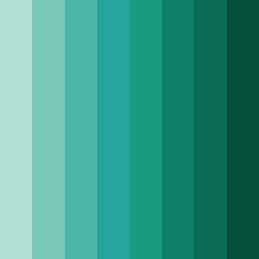 Download tropical emerald oasis color palette PNG image (square)