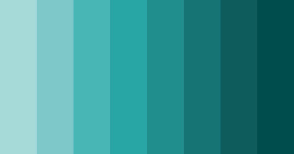 Download teal blue oasis color palette PNG image (landscape)