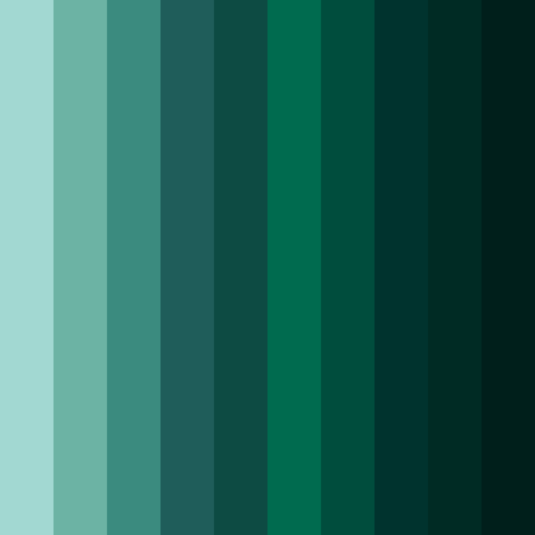 Download bottle green shades color palette PNG image (square)