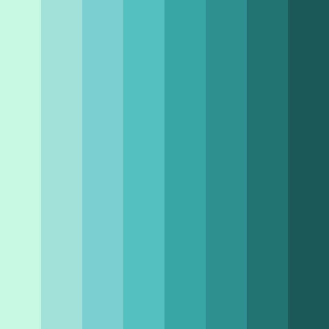 Download teal neon color palette PNG image (square)