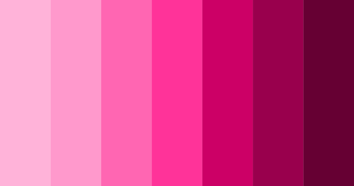 Download shades of pink color palette PNG image (landscape)