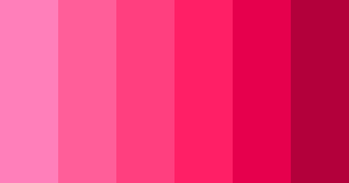 Download bright hot pink color palette PNG image (landscape)