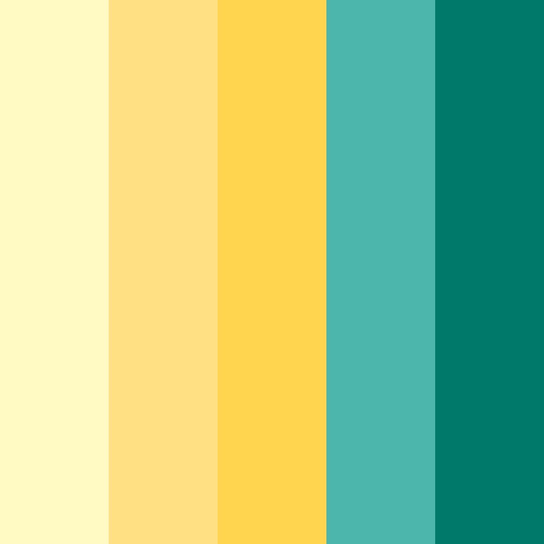 Download aqua sunrise color palette PNG image (square)