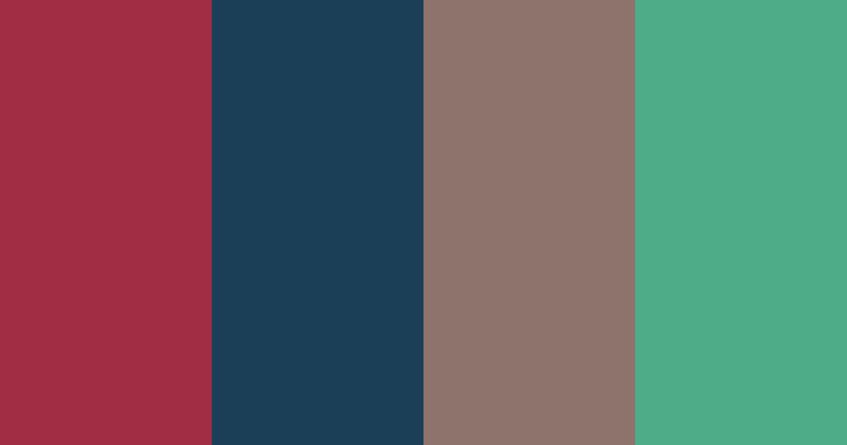 Download burgundy ocean oasis color palette PNG image (landscape)