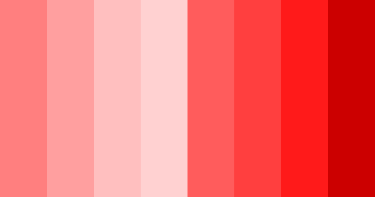 Download coral pink shades color palette PNG image (landscape)