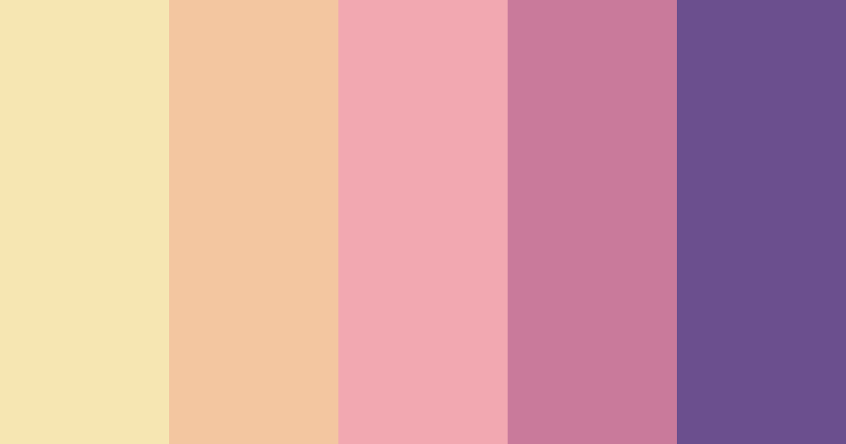 Download whimsical blossom color palette PNG image (landscape)