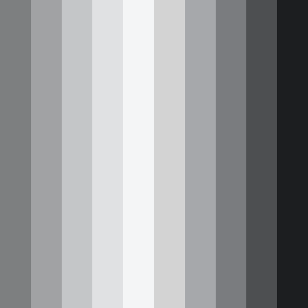 Download shades of black color palette PNG image (square)