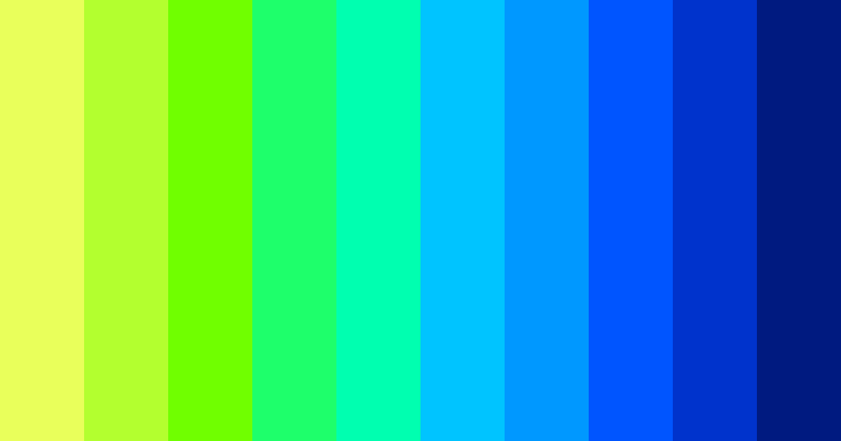 Download neon green color palette PNG image (landscape)