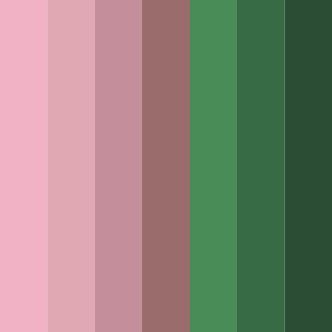 Download dark green and pink pop color palette PNG image (square)