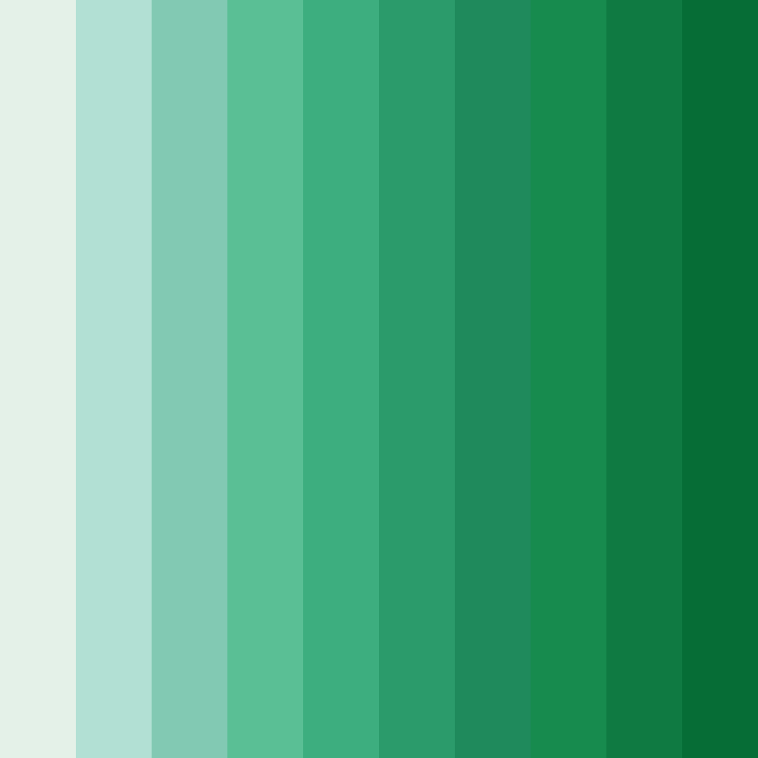 Download oasis greens color palette PNG image (square)