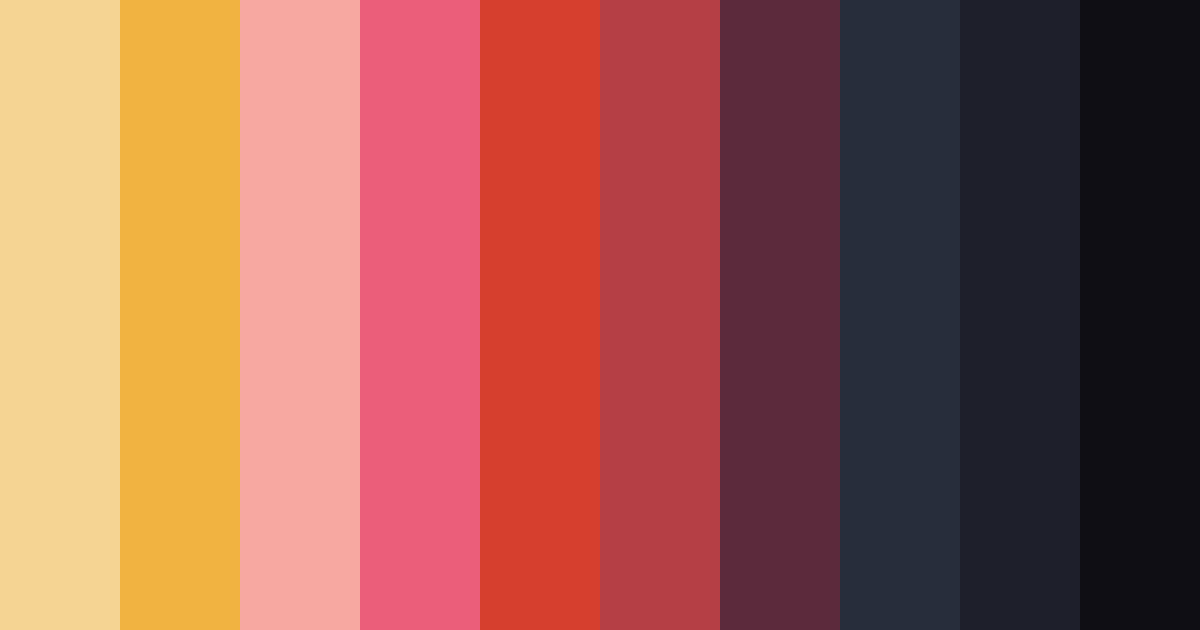 Download twilight ember color palette PNG image (landscape)
