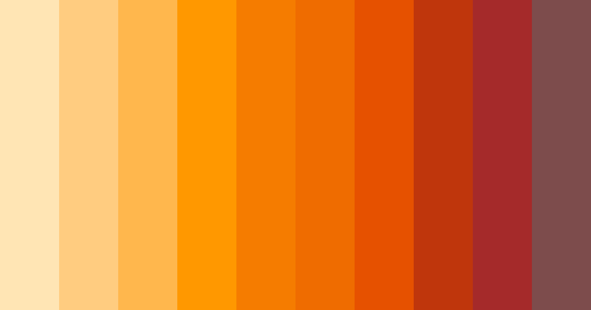 Download pastel orange delight color palette PNG image (landscape)