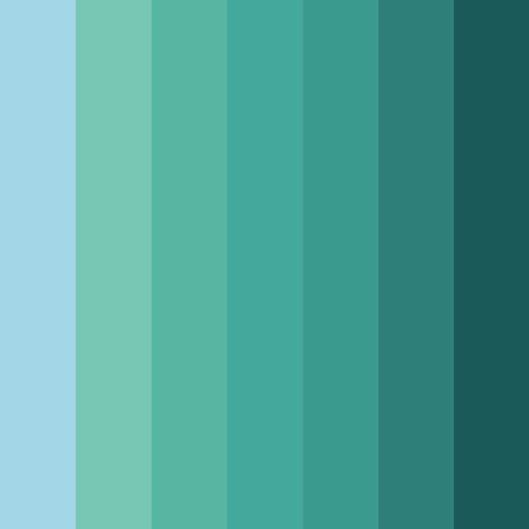 Download oceanic harmony color palette PNG image (square)
