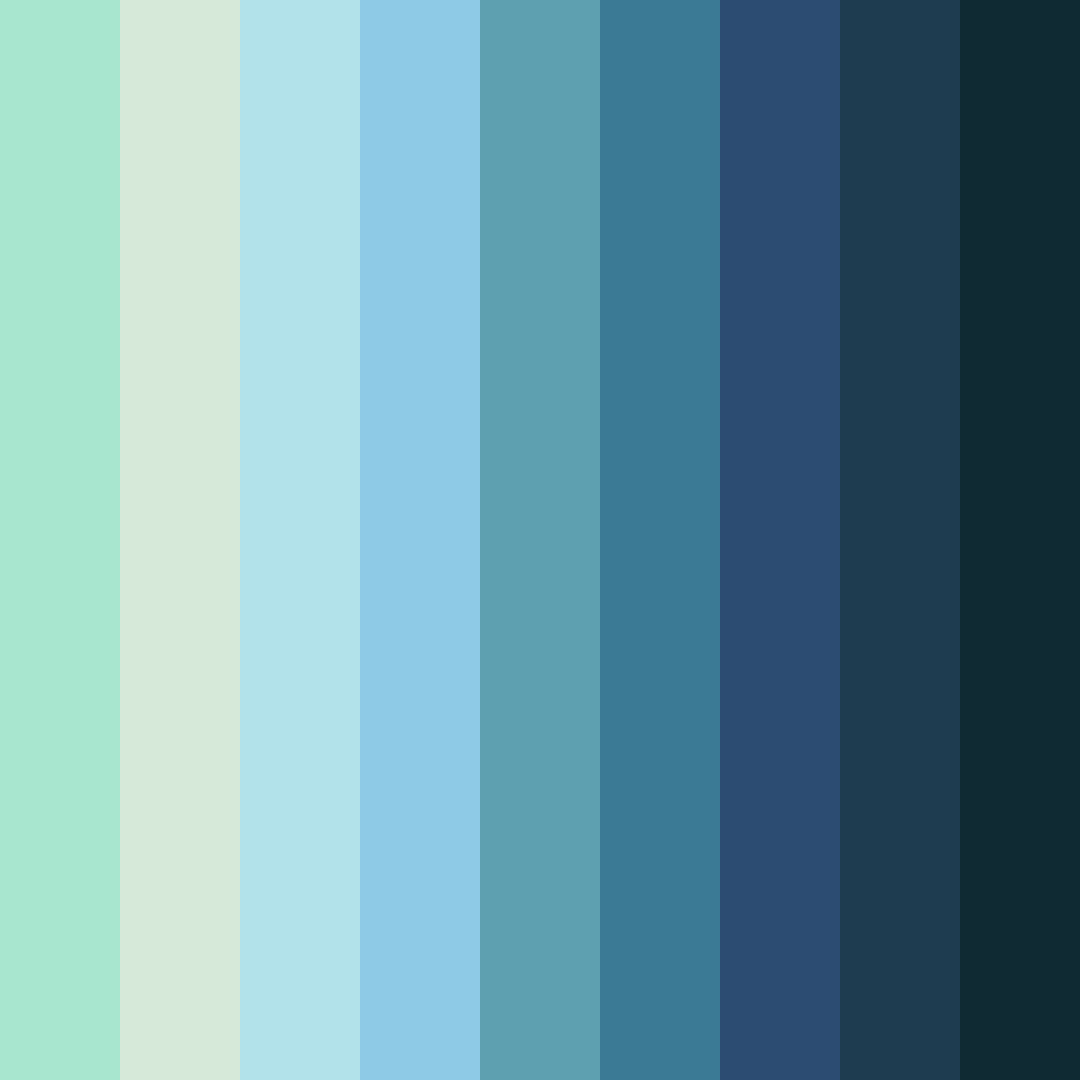 Download green to blue fade color palette PNG image (square)